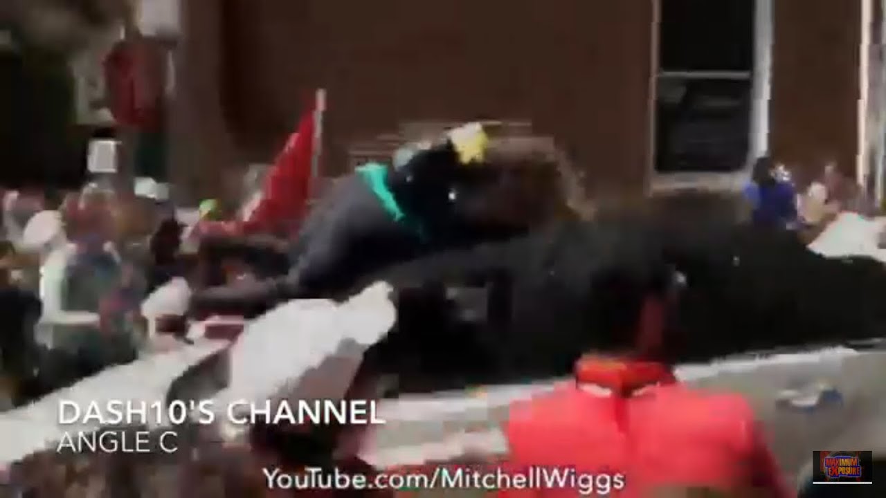 Compilation Different angles of Dodge Challenger RUNNING PROTESTERS