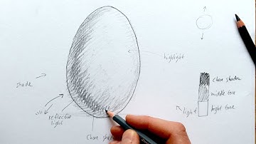 How To Cross Hatch an EGG - Narrated Drawing Tutorial