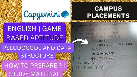 CAPGEMINI INTERVIEW QUESTIONS AND ANSWERS|CAPGEMINI PSEUDOCODE QUESTIONS|CAPGEMINI EXAM PATTERN 2024