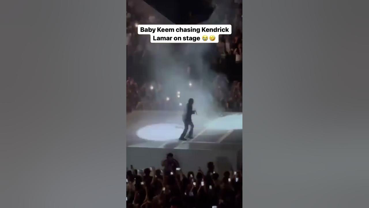 Baby Keem chases Kendrick Lamar on stage #shorts
