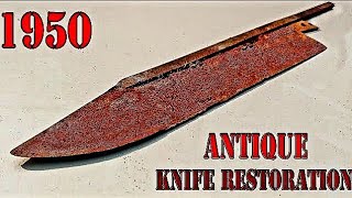 Amazing Restoration Of Old Rusty Chop Knife