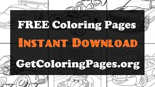 Simple car coloring pages