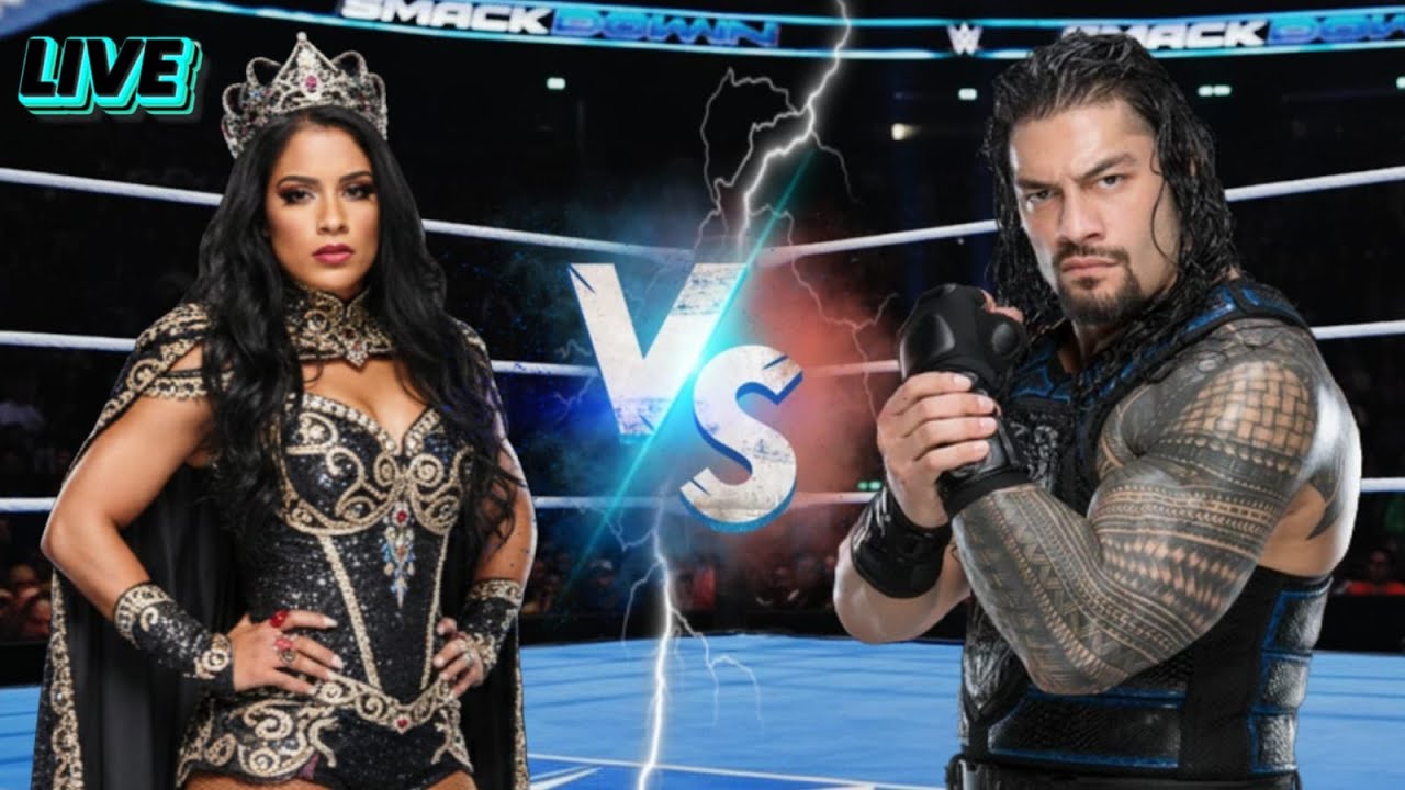 WWE LIVE MATCH : ROMAN REIGNS VS QUEEN SMACK DOWN 71  