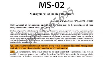 MS-02 Solved Assignment 2019-20
