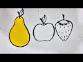 Drawing Yummy Fruits | Рисуем Сладкие Фрукты | Bolalar uchun Xo'l meva Rasm chizish