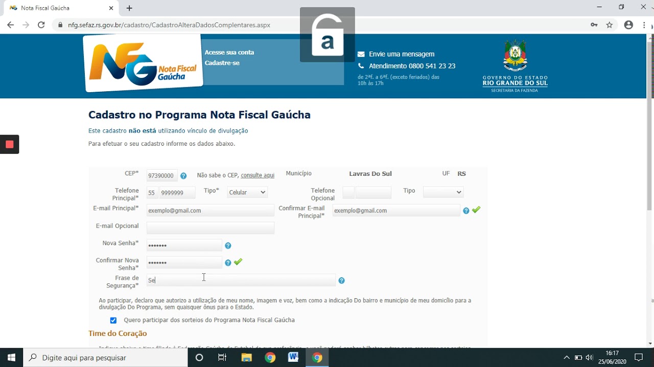 PASSO A PASSO PRA VOCÊ REALIZAR SEU CADASTRO NA PLATAFORMA DA NOTA FISCAL GAÚCHA