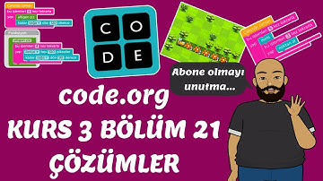 Code Org Kurs 3 Bölüm 21 Çözümü / code.org Kurs 3 Cevaplar