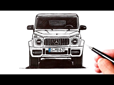 Как нарисовать машину Мерседес Гелендваген | Ахадов Эльнур