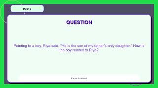 CUET General Test Question Practice Set 0016 | Blood Relations