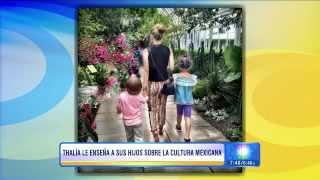 Thalia le enseña a sus hijos a amar la cultura mexicana ("Despierta America" - 25.05.2015)