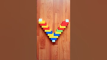 Letter V - Learn Alphabet and Play with Building Blocks! #shorts