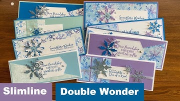 Double One Sheet Wonder - Slimline Snowflake Splendor Cards