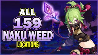 All 159 Naku Weed Locations  Efficient Farming Route  Kuki Shinobu Ascension Material  Genshin