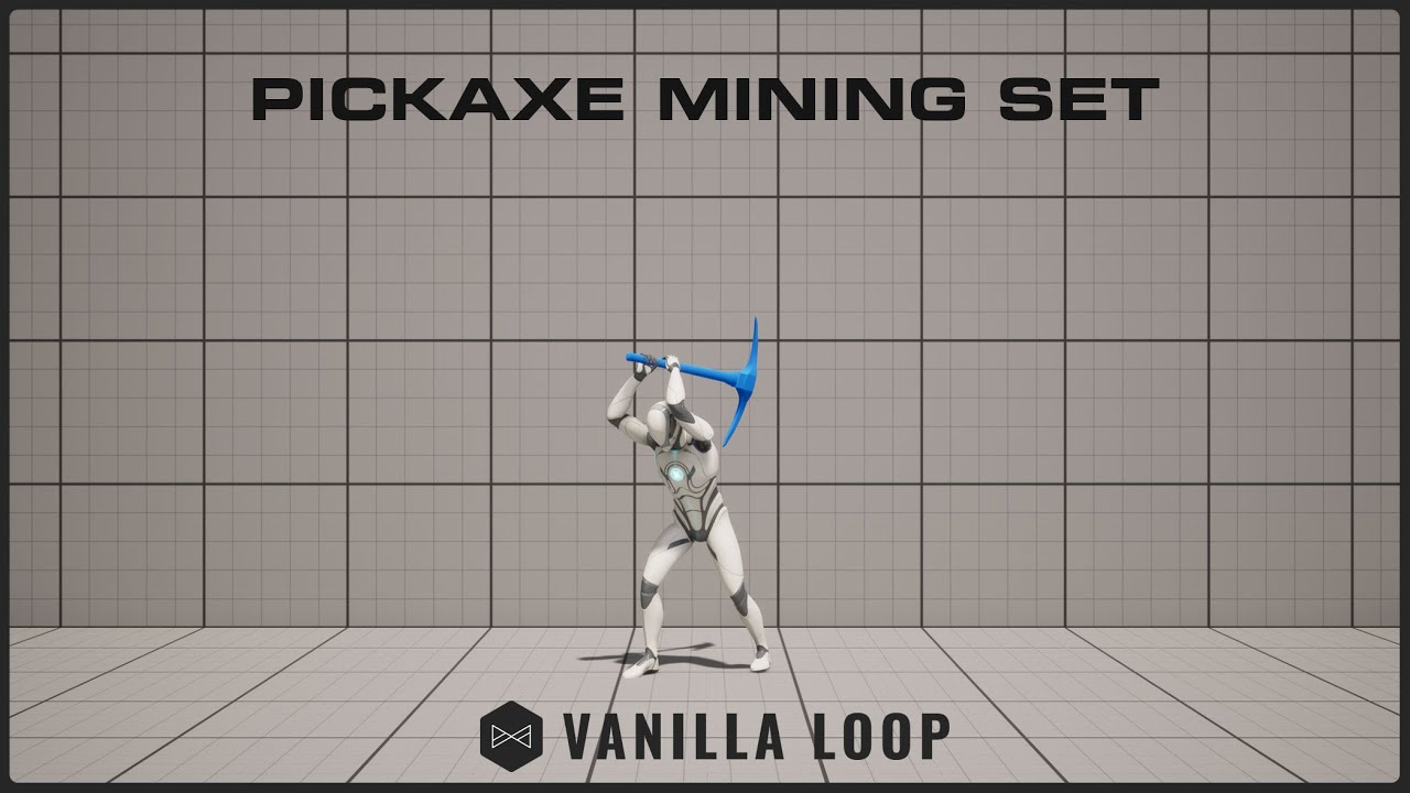 Using Picakaxe Mine Pickaxe Mining Set | Showcase | Ready-To-Use Game Animations - YouTube