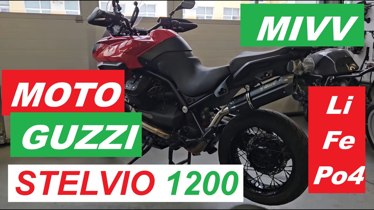 Moto Guzzi Stelvio 1200 2008 odchudzanie motocykla akumulator LiFePo4 wydech chiński MiVV