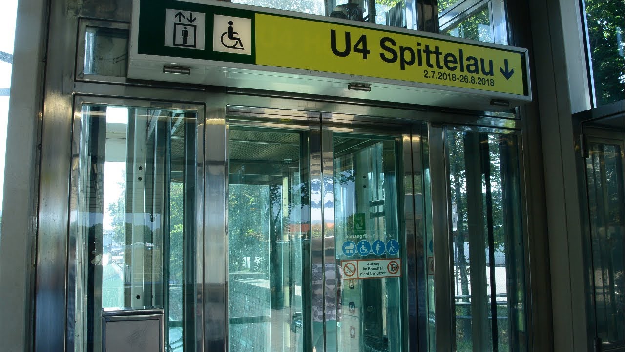 1996 Schindler traction elevator @ Schönbrunn U-Bahn Station, Vienna, Austria