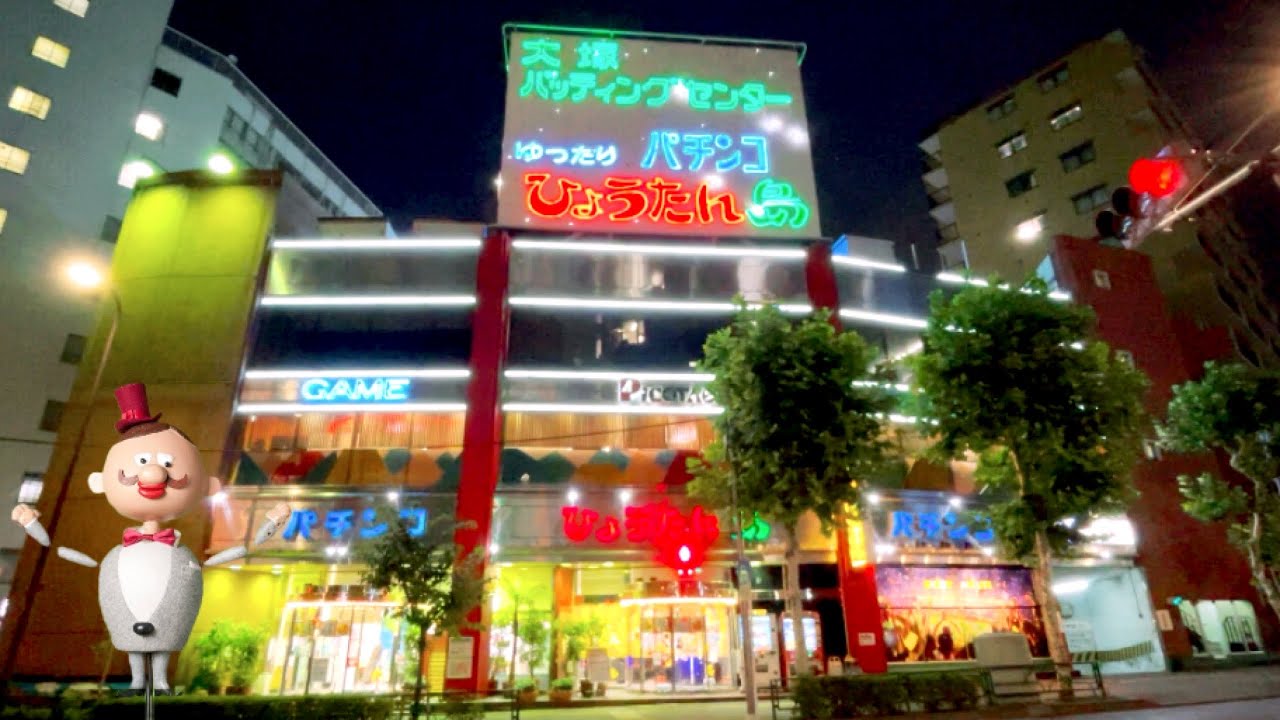 【絶景】昭和ネオンが美しいパチンコ店の一発台で確率を突き抜ける