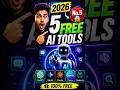 2026 Ke 5 FREE AI Tools 🤯 No.5 Sabse Powerful!