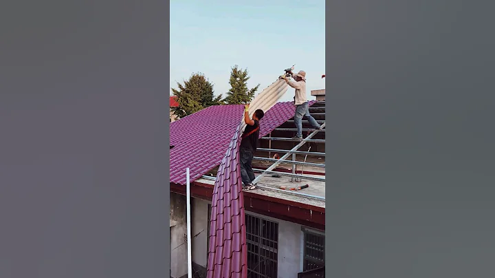 Steel structure roof resin tile installation/construction is simple/durable