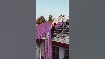 Steel structure roof resin tile installation/construction is simple/durable
