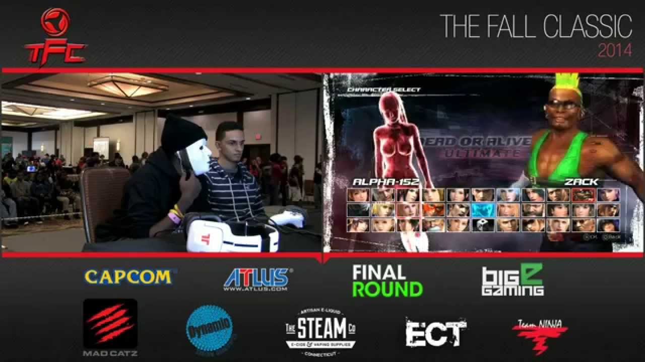 games people play TFC2014 DOA5U XCaliburBladez (Alpha 152) vs Hoodless (Zack)
