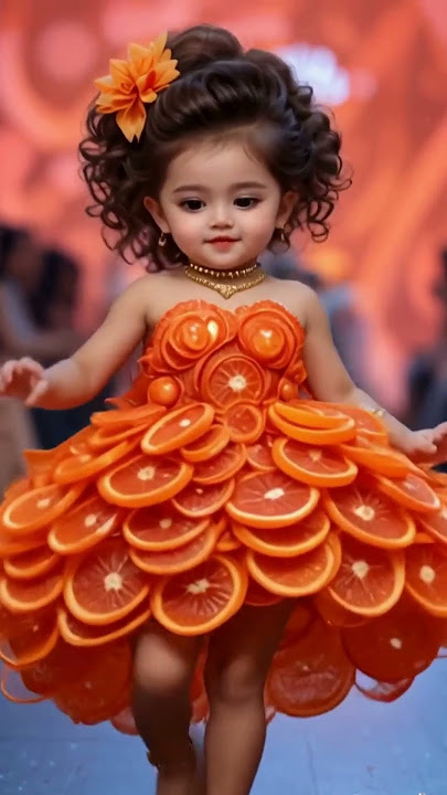 Adorable Kids Fashion Show: Stunning Fruit-Inspired Dresses on the Runway!