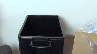 Prepac 64″ 4-Sided CD DVD Spinning Media Storage Tower in Black ReallyUseFull 84L BOX