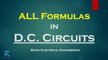 DC Circuits All Formulas | Basic Electrical Engineering | Rough Book