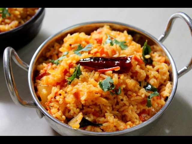 tomato rice recipe south indian-how to make tomato rice for breakfast-tomato bath-thakkali sadam | Yummy Indian Kitchen