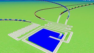 DANGEROUS WATER TRAP EXTREME TRACK CROSSING FOR TRAIN SQUARE CURVE Train Simulator screenshot 5