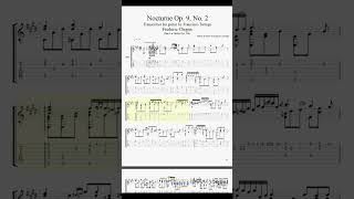 Chopin - Nocturne Op. 9, No. 2 for Guitar guitartutorial classicalguitar guitartabs guitarlesson
