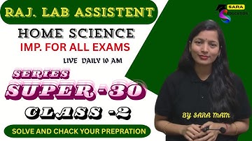 Rajasthan Lab Assistant Home Science | TOP MCQ | Most Important Questions | Lab Assistant 2025