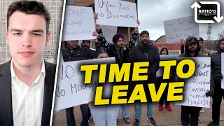 Indian students PROTEST against DEPORTATION from Canada