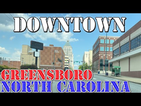 Greensboro - North Carolina - 4K Downtown Drive