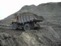 Soviet dozer tractor T-170 & BelAZ dump truck