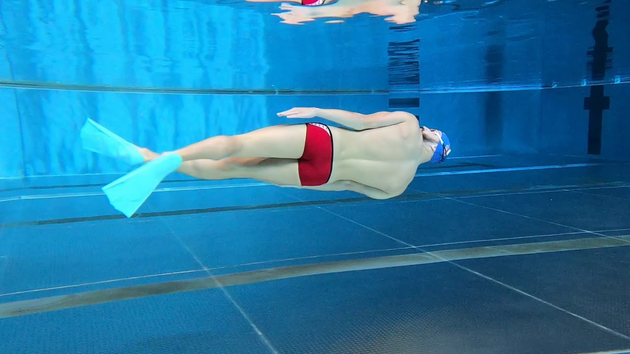 Backstroke - shoulder rotation with arms-down underwater - YouTube