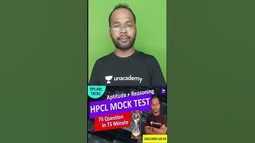 HPCL MOCK TEST ( 75 Que / 75 Min) ; Aptitude + Reasoning #shorts
