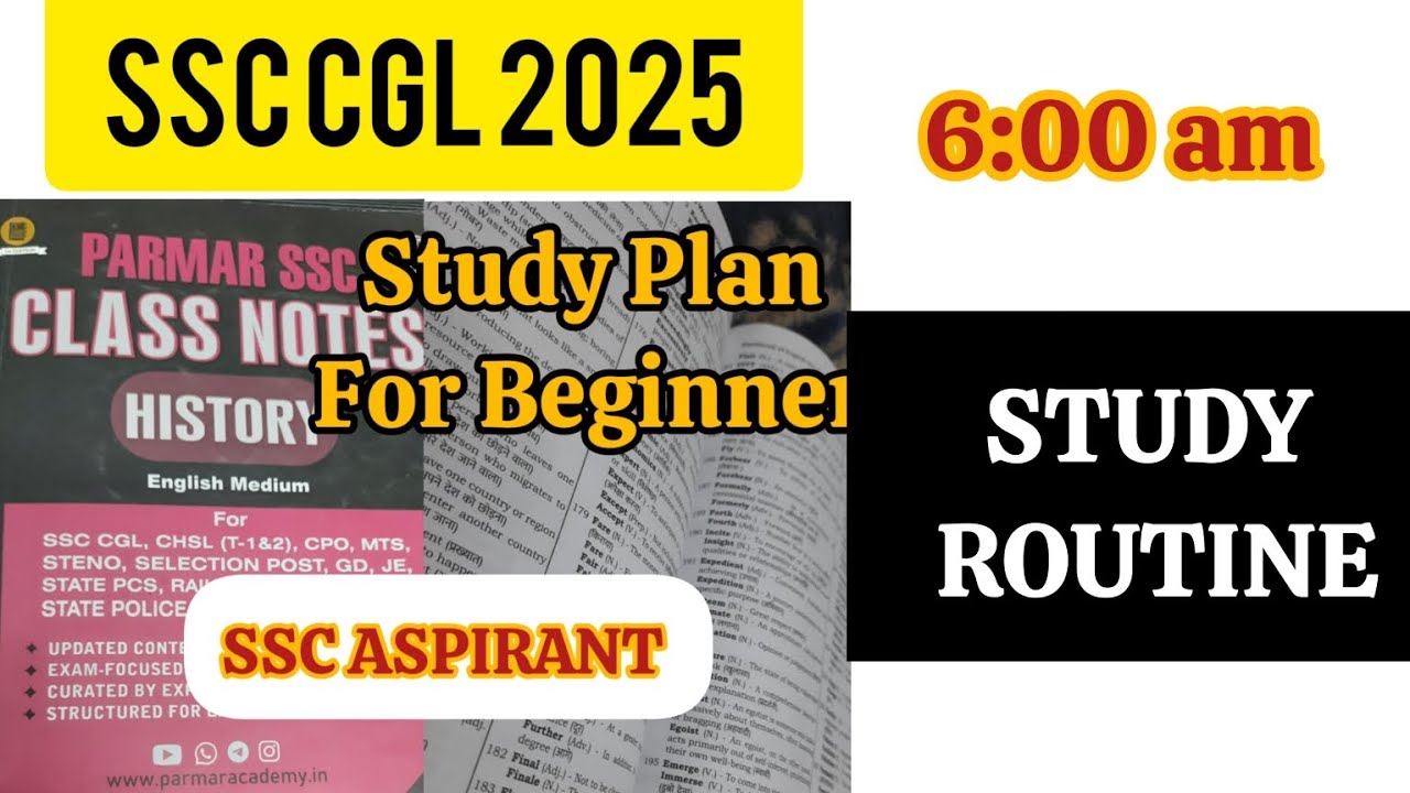 **SSC CGL2025** Study Plan for Beginners , Study plan for ssc cgl 2025 ...
