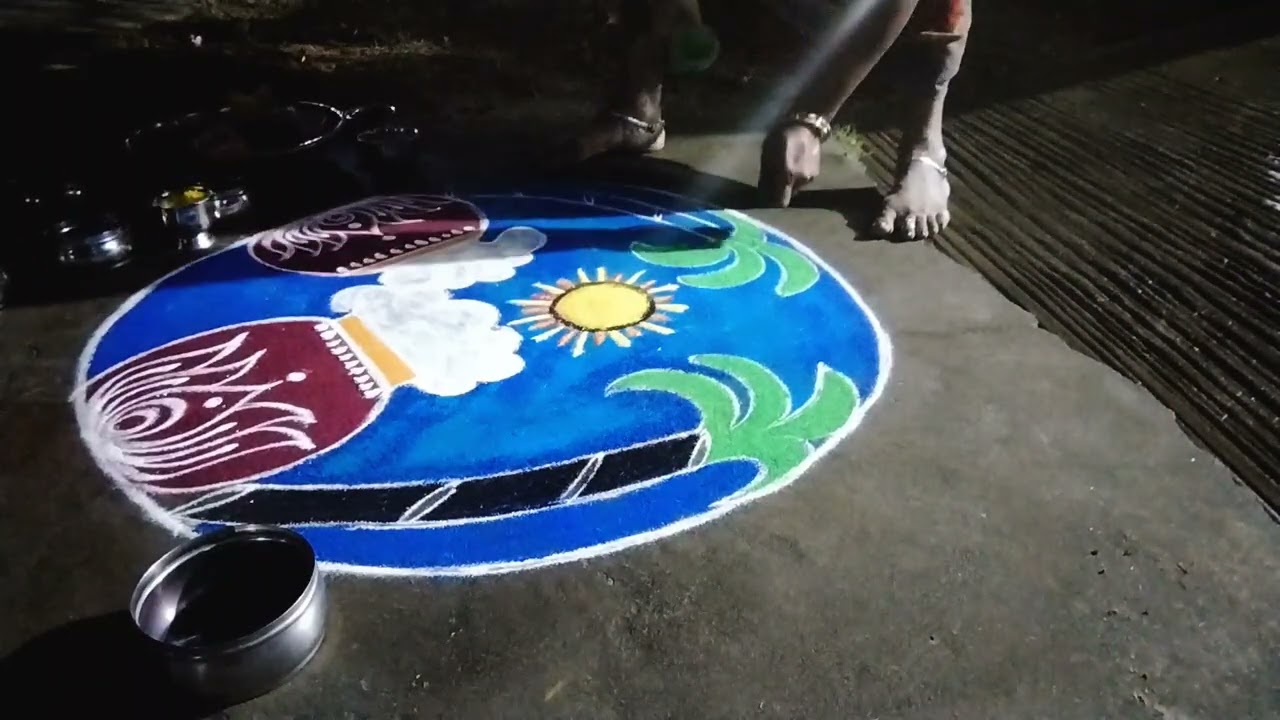 🌺 Lakshmi rangoli long video 🌺 keep supporting friends 🙏🏻