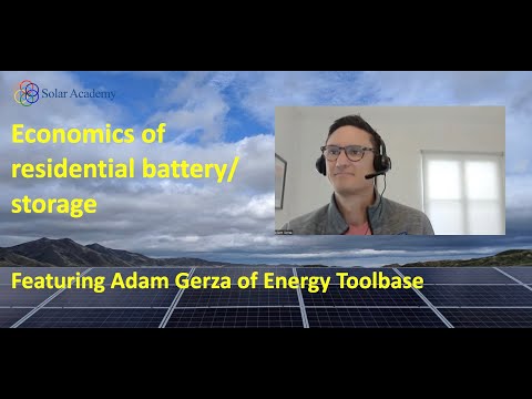 Economics of residential battery / storage
