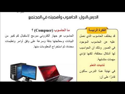 ثانويه المأمون للبنات الاول متوسط درس الحاسوب من ست اسيل برهان
