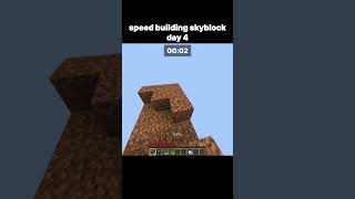 Speed Building Skyblock Day 4 #minecraft