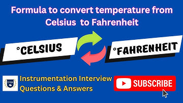 how to convert temperatures from Celsius to Fahrenheit and vice versa? #instrumentation #important