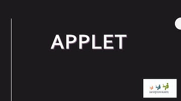 Introduction of Applet || Applet || LearningstromeAcademy