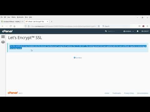 Install SSL certificate in CPanel using Lets Encrypt