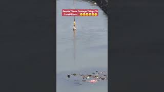 People Pollute Water Sources #Shorts. #Water #garbage #awarness #clean