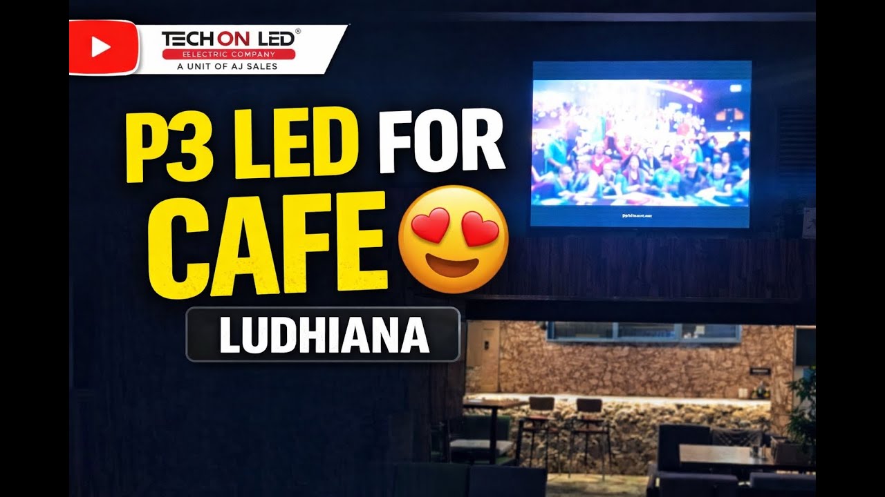 P3 LED Video Wall Installed at Chatter Box Ludhiana 😍 | Cafe LED Screen