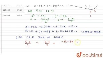 The pole of the line 3x + 4y - 45=0w.r.t. the circlex^(2)+y^(2)-6x-8y+5=0 is  | CLASS 12 | THE C...