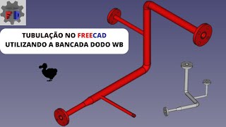 Como criar tubulação 3D no FreeCAD com a Bancada DoDo Workbench