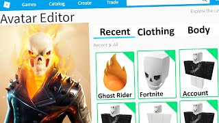MAKING FORTNITE GHOST RIDER a ROBLOX ACCOUNT